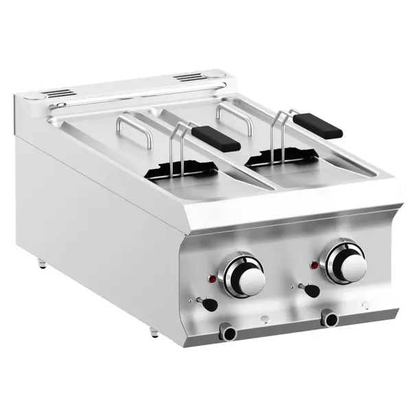 Friteuse | DOMINA PRO 700 | Elektrisch | 7+7L | 100°C/190°C | 10.5kW (400V) | Aftapkranen | 400x730x250(h)mm