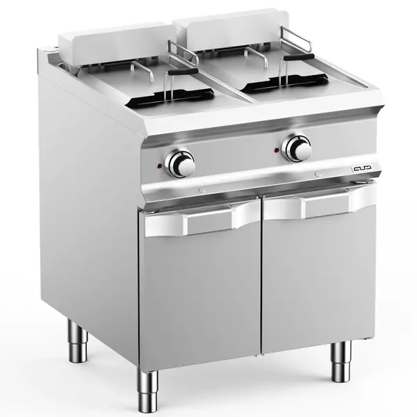 Friteuse | DOMINA PRO 700 | Elektrisch | 12+12L | 100°C/190°C | 18kW (400V) | Aftapkranen | 700x730x850(h)mm