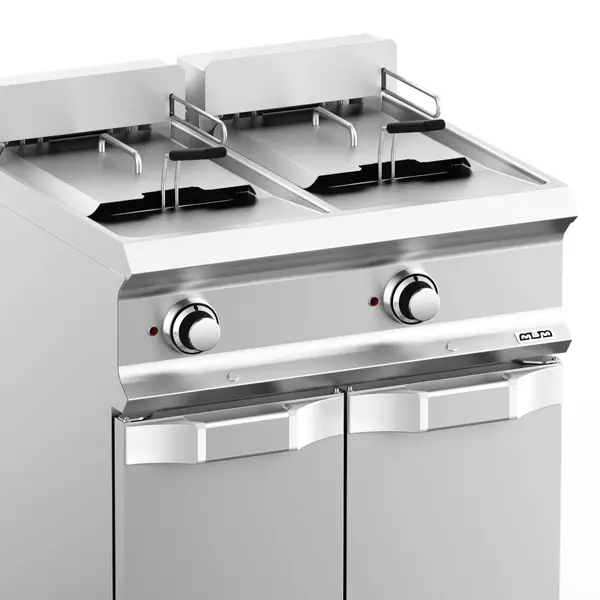 Friteuse | DOMINA PRO 700 | Elektrisch | 12+12L | 100°C/190°C | 18kW (400V) | Aftapkranen | 700x730x850(h)mm