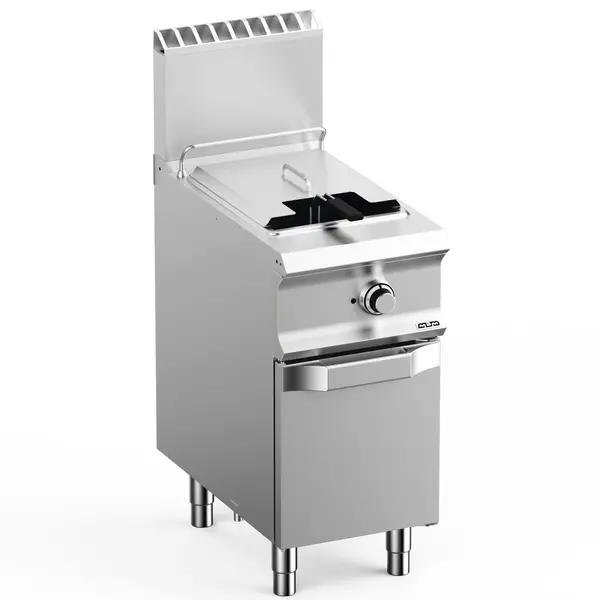 Friteuse | DOMINA PRO 700 | Gas | 14L | 90°C/190°C | 15kW | Aftapkraan | Elektrische Ontsteking (230V) | 400x730x850/1180(h)mm