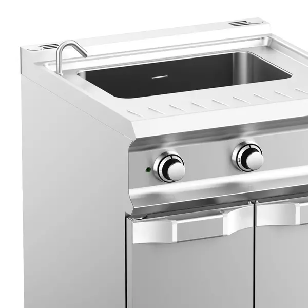 Pastakoker | DOMINA PRO 700 | Elektrisch | 40L | 9kW (400V) | Vulkraan + Aftapkraan | 700x730x850(h)mm