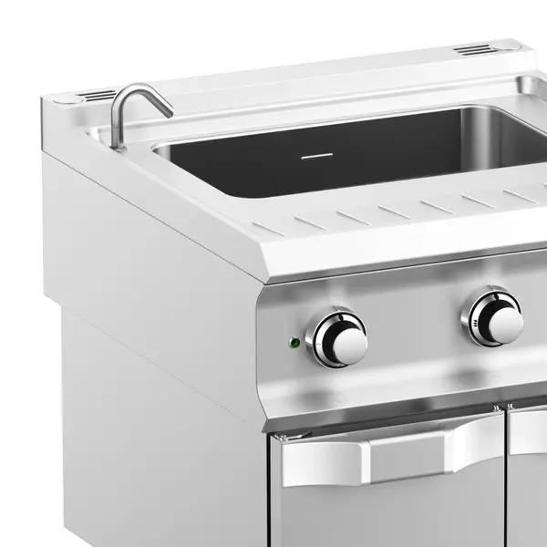 Pastakoker | DOMINA PRO 700 | Elektrisch | 40L | 9kW (400V) | Vulkraan + Aftapkraan | 700x730x580(h)mm