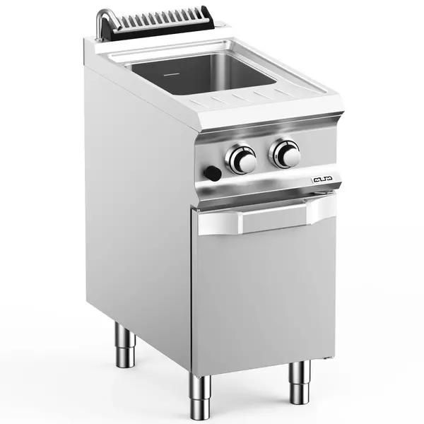 Pastakoker | DOMINA PRO 700 | Gas | 26L | 8.5kW (230V) | Vulkraan + Aftapkraan | Piëzo Ontsteking | 400x730x850(h)mm