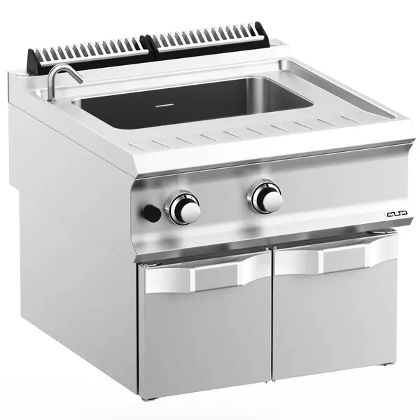 Pastakoker | DOMINA PRO 700 | Gas | 40L | 13.3kW (230V) | Vulkraan + Aftapkraan | Piëzo Ontsteking | 700x730x580(h)mm