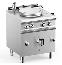 MBM Italy Kookketel | DOMINA PRO 700 | Elektrisch | 50L | Indirecte Verhitting | 9kW (400V) | Vulkraan (Warm/Koud) + Aftapkraan | 700x730x850(h)mm 