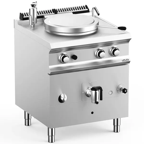 Kookketel | DOMINA PRO 700 | Gas | 50L | Indirecte Verhitting | 12.5kW | Piëzo Ontsteking | Vulkraan (Warm/Koud) + Aftapkraan | 700x730x850(h)mm