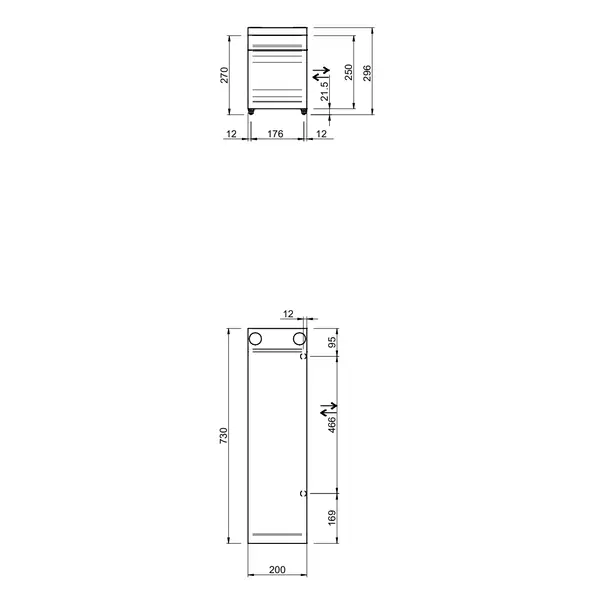 Neutrale Werkunit (Opvulstuk) | DOMINA PRO 700 | 200x730x250(h)mm