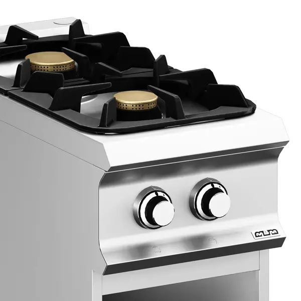 Fornuis | DOMINA PRO 900 | Gas | 2 Branders (7+11kW) | Waakvlam | Open Onderkast | 400x900x850(h)mm