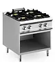 MBM Italy Fornuis | DOMINA PRO 900 | Gas | 4 Branders (2x 7kW + 2x 11kW) | Waakvlam | Open Onderkast | 800x900x850(h)mm 