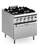 MBM Italy Fornuis + Oven | DOMINA PRO 900 | Gas | 4 Branders (7kW + 3x 11kW) + 2/1 GN Oven (7kW) | Waakvlam/Piëzo | 800x900x850(h)mm 