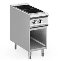 MBM Italy Fornuis | DOMINA PRO 900 | Elektrisch | 2 Kookpunten (300x300) | 6kW (400V) | Open Onderkast | 400x900x850(h)mm