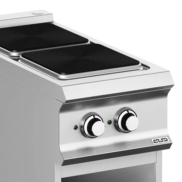 Fornuis | DOMINA PRO 900 | Elektrisch | 2 Kookpunten (300x300) | 6kW (400V) | Open Onderkast | 400x900x850(h)mm