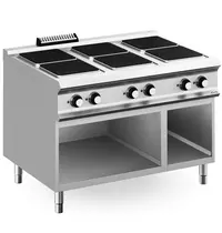 MBM Italy Fornuis | DOMINA PRO 900 | Elektrisch | 6 Kookpunten (300x300) | 20kW (400V) | Open Onderkast | 1200x900x850(h)mm