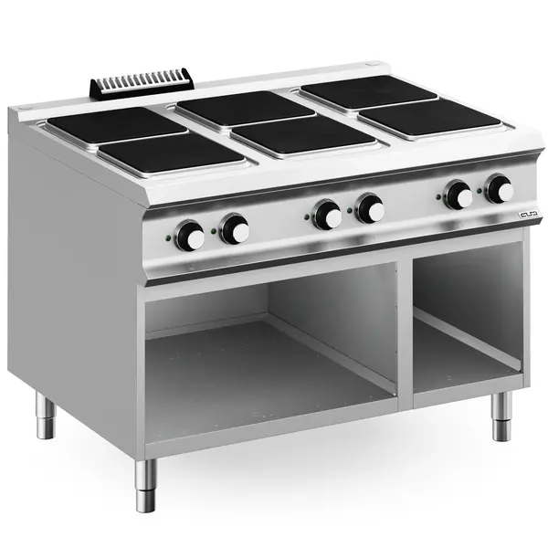 Fornuis | DOMINA PRO 900 | Elektrisch | 6 Kookpunten (300x300) | 20kW (400V) | Open Onderkast | 1200x900x850(h)mm