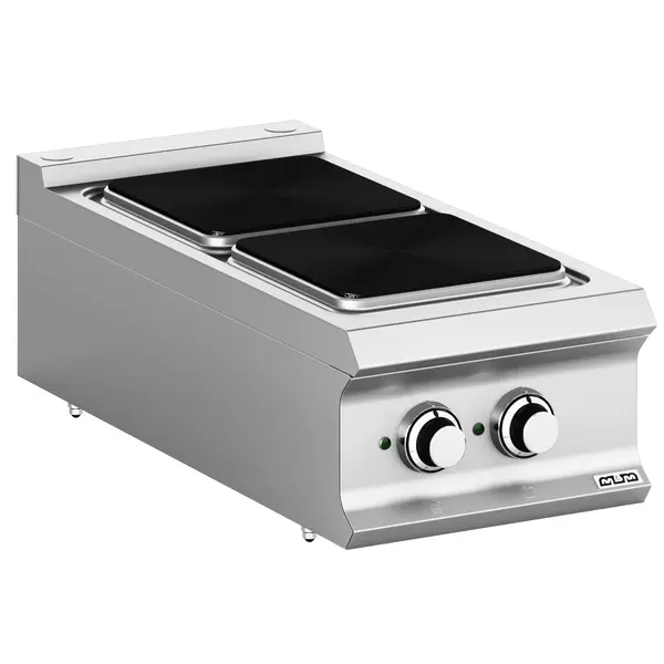 Fornuis | DOMINA PRO 900 | Elektrisch | 2 Kookpunten (300x300) | 6kW (400V) | 400x900x250(h)mm