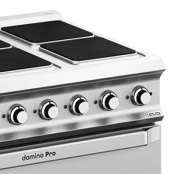 Fornuis + Maxi Oven | DOMINA PRO 900 | Elektrisch | 6 Kookpunten (300x300) + Oven | 30kW (400V) | 1200x900x850(h)mm