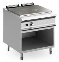 MBM Italy Doorkookplaat | DOMINA PRO 900 | Gas | 12kW | Piëzo Ontsteking | Open Onderkast | 800x900x850(h)mm