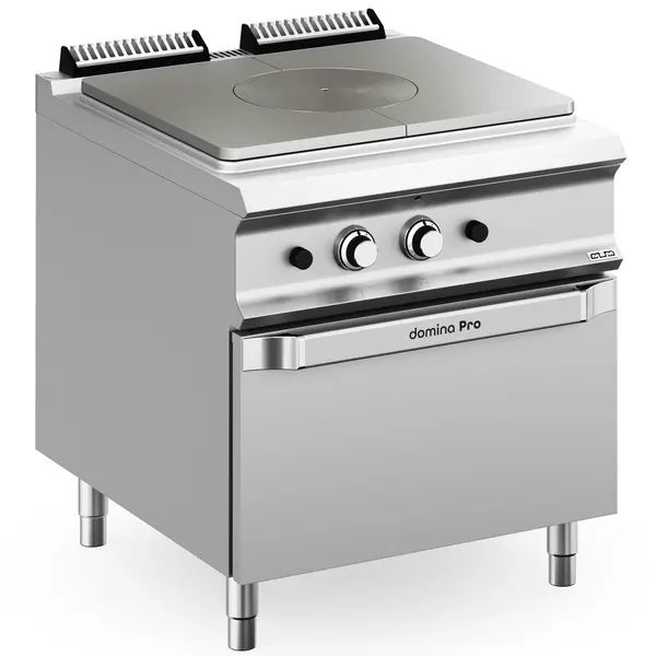 Doorkookplaat + Oven | DOMINA PRO 900 | Gas | 12kW + 2/1 GN Oven (7kW) | Piëzo Ontsteking | 800x900x850(h)mm