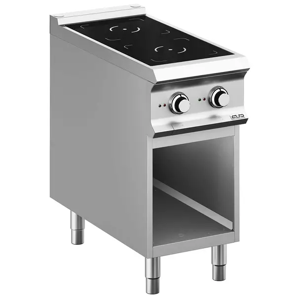 Inductiefornuis | DOMINA PRO 900 | 2 Kookpunten | 10kW (400V) | Open Onderkast | 400x900x850(h)mm