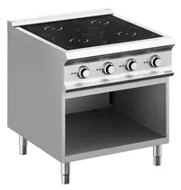 MBM Italy Inductiefornuis | DOMINA PRO 900 | 4 Kookpunten | 20kW (400V) | Open Onderkast | 800x900x850(h)mm