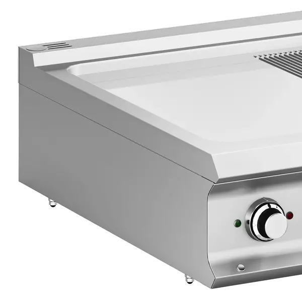 Bak-/Grillplaat | DOMINA PRO 900 | Elektrisch | Glad/Gegroefd Oppervlak 700x690 (RVS) | 14kW (400V) | 800x900x250(h)mm