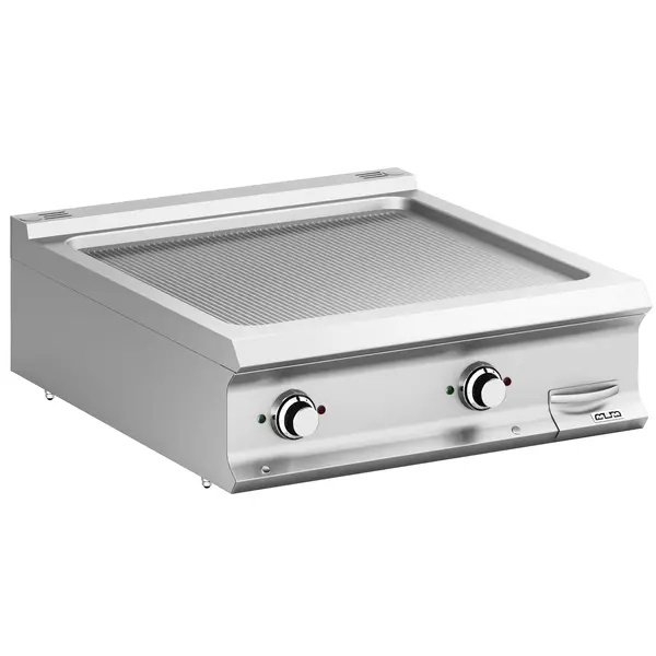 Bak-/Grillplaat | DOMINA PRO 900 | Elektrisch | Gegroefd Oppervlak 700x690 (RVS) | 14kW (400V) | 800x900x250(h)mm