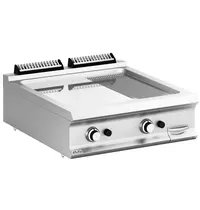 MBM Bak-/Grillplaat | DOMINA PRO 900 | Gas | Glad/Gegroefd Oppervlak 700x690 (Verchroomd) | 18.4kW | Piëzo Ontsteking | 800x900x250(h)mm