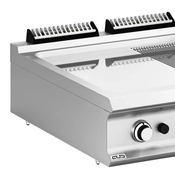 Bak-/Grillplaat | DOMINA PRO 900 | Gas | Glad/Gegroefd Oppervlak 700x690 (Verchroomd) | 18.4kW | Piëzo Ontsteking | 800x900x250(h)mm