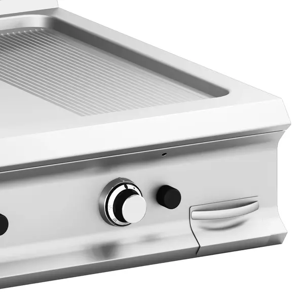 Bak-/Grillplaat | DOMINA PRO 900 | Gas | Glad/Gegroefd Oppervlak 700x690 (RVS) | 18.4kW | Piëzo Ontsteking | 800x900x250(h)mm