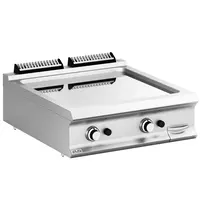 MBM Italy Bak-/Grillplaat | DOMINA PRO 900 | Gas | Glad Oppervlak 700x690 (Verchroomd) | 18.4kW | Piëzo Ontsteking | 800x900x250(h)mm