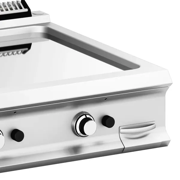 Bak-/Grillplaat | DOMINA PRO 900 | Gas | Glad Oppervlak 700x690 (Verchroomd) | 18.4kW | Piëzo Ontsteking | 800x900x250(h)mm