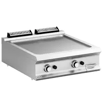 MBM Italy Bak-/Grillplaat | DOMINA PRO 900 | Gas | Gegroefd Oppervlak 700x690 (RVS) | 18.4kW | Piëzo Ontsteking | 800x900x250(h)mm