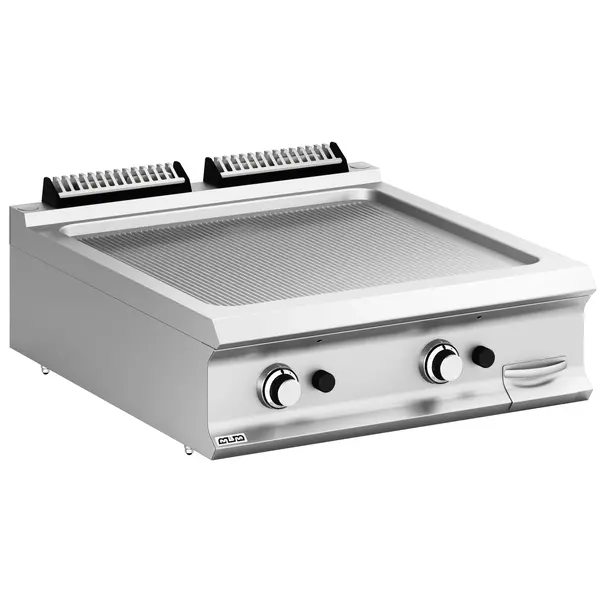 Bak-/Grillplaat | DOMINA PRO 900 | Gas | Gegroefd Oppervlak 700x690 (RVS) | 18.4kW | Piëzo Ontsteking | 800x900x250(h)mm