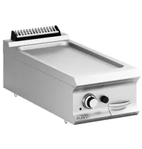 MBM Italy Bak-/Grillplaat | DOMINA PRO 900 | Gas | Glad Oppervlak 330x690 (RVS) | 9.2kW | Piëzo Ontsteking | 400x900x250(h)mm