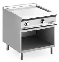 MBM Italy Bak-/Grillplaat | DOMINA PRO 900 | Elektrisch | Glad Oppervlak 700x690 (Verchroomd) | 14kW (400V) | Open Onderkast | 800x900x850(h)mm