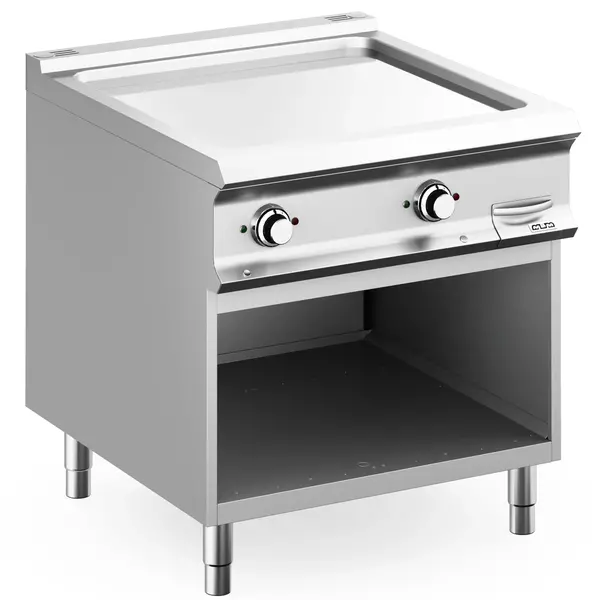 Bak-/Grillplaat | DOMINA PRO 900 | Elektrisch | Glad Oppervlak 700x690 (Verchroomd) | 14kW (400V) | Open Onderkast | 800x900x850(h)mm