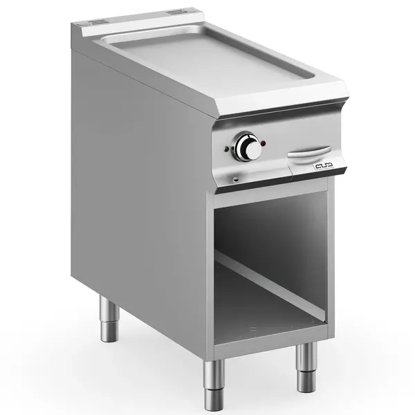 Bak-/Grillplaat | DOMINA PRO 900 | Elektrisch | Glad Oppervlak 330x690 (RVS) | 7kW (400V) | Open Onderkast | 400x900x850(h)mm