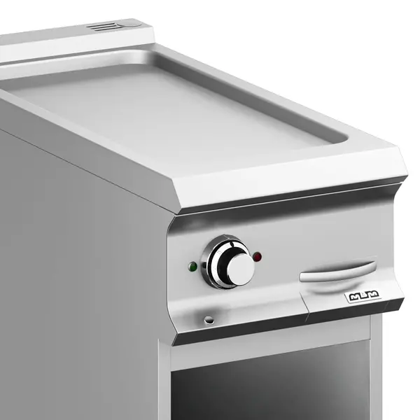 Bak-/Grillplaat | DOMINA PRO 900 | Elektrisch | Glad Oppervlak 330x690 (RVS) | 7kW (400V) | Open Onderkast | 400x900x850(h)mm