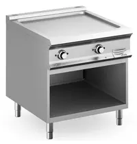 MBM Italy Bak-/Grillplaat | DOMINA PRO 900 | Elektrisch | Glad Oppervlak 700x690 (RVS) | 14kW (400V) | Open Onderkast | 800x900x850(h)mm