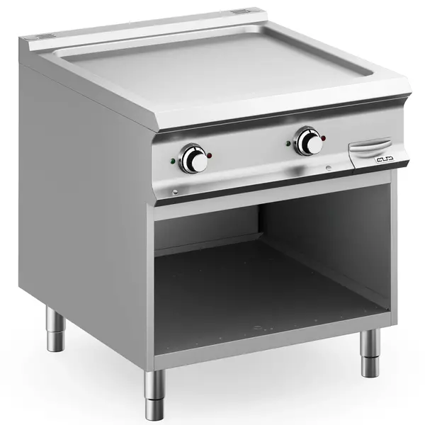 Bak-/Grillplaat | DOMINA PRO 900 | Elektrisch | Glad Oppervlak 700x690 (RVS) | 14kW (400V) | Open Onderkast | 800x900x850(h)mm