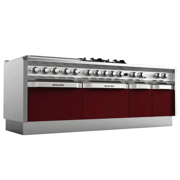 Bak-/Grillplaat | DOMINA PRO 900 | Gas | Glad Oppervlak 330x690 (Verchroomd) | 9.2kW | Piëzo Ontsteking | Open Onderkast | 400x900x850(h)mm