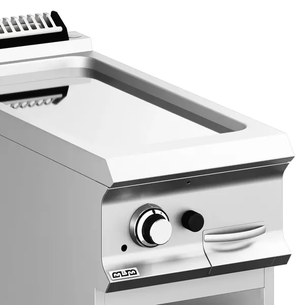 Bak-/Grillplaat | DOMINA PRO 900 | Gas | Glad Oppervlak 330x690 (Verchroomd) | 9.2kW | Piëzo Ontsteking | Open Onderkast | 400x900x850(h)mm