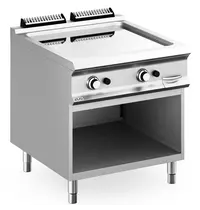 MBM Italy Bak-/Grillplaat | DOMINA PRO 900 | Gas | Glad Oppervlak 700x690 (Verchroomd) | 18.4kW | Piëzo Ontsteking | Open Onderkast | 800x900x850(h)mm