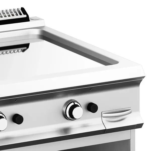 Bak-/Grillplaat | DOMINA PRO 900 | Gas | Glad Oppervlak 700x690 (Verchroomd) | 18.4kW | Piëzo Ontsteking | Open Onderkast | 800x900x850(h)mm