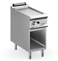 MBM Italy Bak-/Grillplaat | DOMINA PRO 900 | Gas | Glad Oppervlak 330x690 (RVS) | 9.2kW | Piëzo Ontsteking | Open Onderkast | 400x900x850(h)mm
