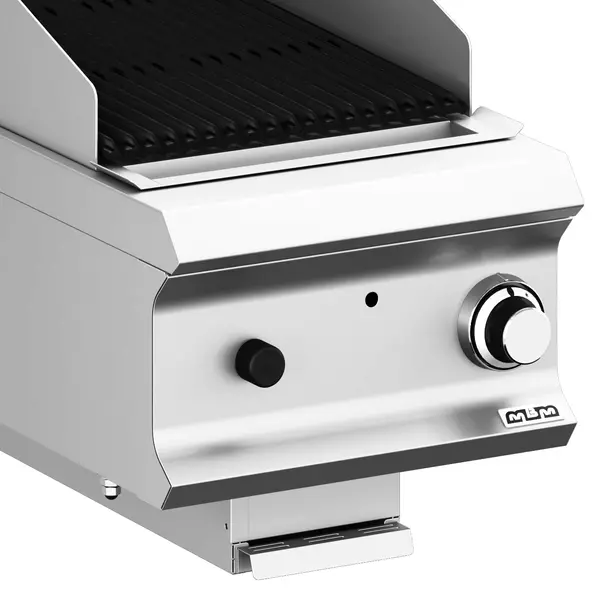 Lavasteengrill | DOMINA PRO 900 | Gas | Oppervlak 370x640 (Gietijzer) | 10kW | Piëzo Ontsteking | 400x900x250(h)mm