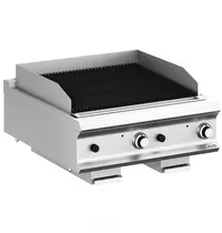 MBM Italy Lavasteengrill | DOMINA PRO 900 | Gas | Oppervlak 740x640 (Gietijzer) | 20kW | Piëzo Ontsteking | 800x900x250(h)mm