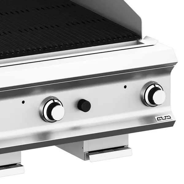 Lavasteengrill | DOMINA PRO 900 | Gas | Oppervlak 740x640 (Gietijzer) | 20kW | Piëzo Ontsteking | 800x900x250(h)mm