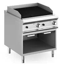 MBM Italy Lavasteengrill | DOMINA PRO 900 | Gas | Oppervlak 740x640 (Gietijzer) | 20kW | Piëzo Ontsteking | Open Onderkast | 800x900x850(h)mm