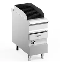 MBM Italy Stoomgrill | DOMINA PRO 900 | Elektrisch | Oppervlak 370x640 (Gietijzer) | 7kW (400V) | Uitneembare Waterlade | 400x900x850(h)mm